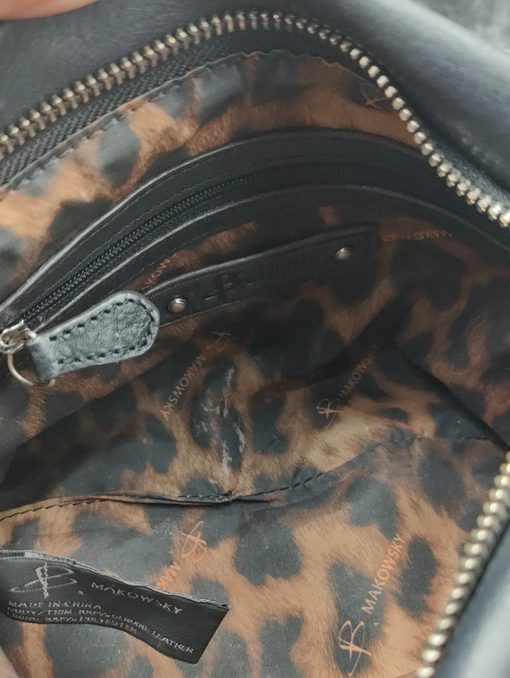 b. makowsky black leather